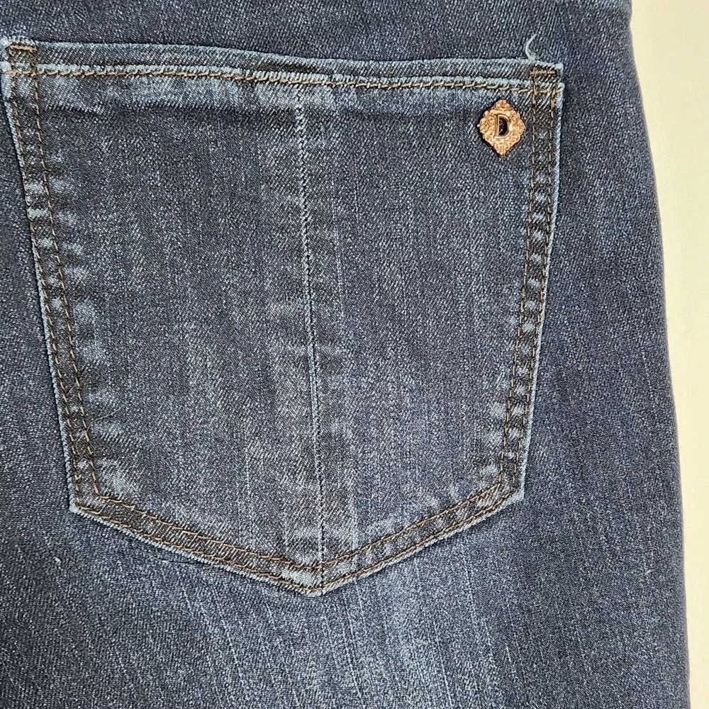 Democracy Absolution Jeans Dark Wash Distressed Stretch Denim Pants Size 10 - Picture 3 of 14